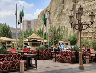 outdoor restaurant area