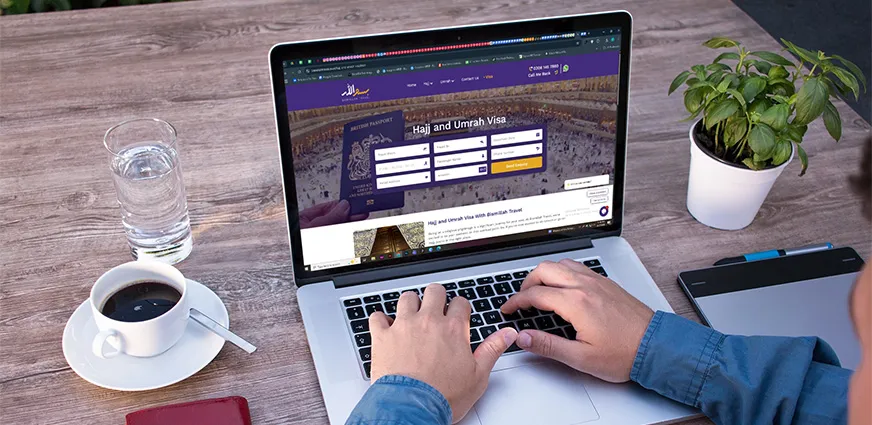 Step 3 Umrah visa UK guide showing Saudi eVisa application process