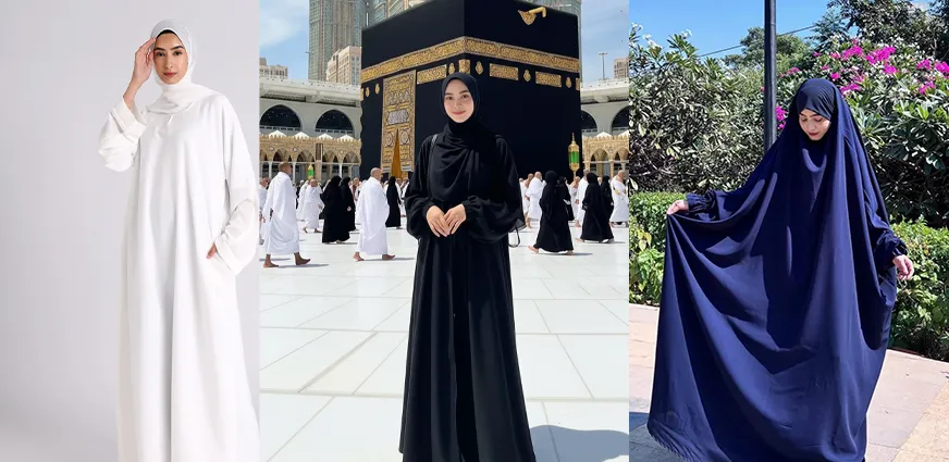 Ihram clothing rules for ladies include wearing simple, modest dresses without anything that draws attention.