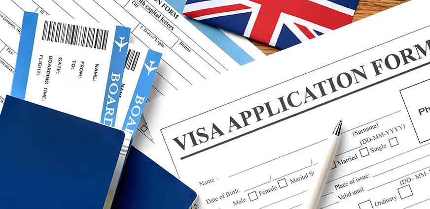 UK Umrah visa application form showing personal details and passport information requirements